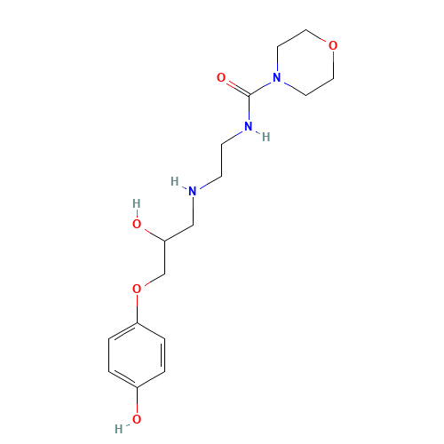 N-[2-[[2-hydroxy-3-(4-hydroxyphenoxy)propyl]amino]ethyl]morpholine-4-carboxamide (CAS: 81801-12-9) - Related Chemical Product