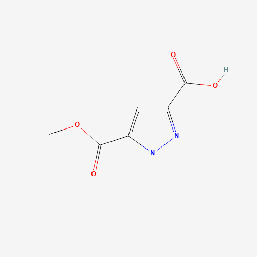 5-methoxycarbonyl-1-methylpyrazole-3-carboxylic acid (CAS: 117860-56-7) - Chemical Structure and Molecular Formula 