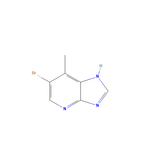 6-bromo-7-methyl-1H-imidazo[4,5-b]pyridine (CAS: 91996-63-3) - Chemical Structure and Molecular Formula 