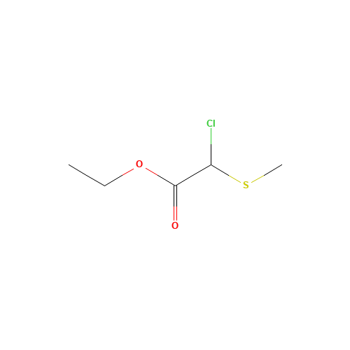 ethyl 2-chloro-2-methylsulfanylacetate (CAS: 56078-31-0) - Chemical Structure and Molecular Formula 