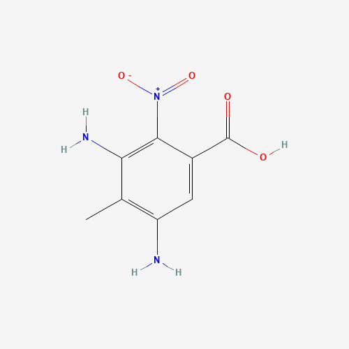 3,5-diamino-4-methyl-2-nitrobenzoic acid (CAS: 54002-36-7) - Chemical Structure and Molecular Formula 
