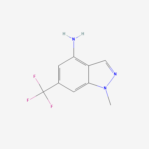 1-methyl-6-(trifluoromethyl)indazol-4-amine (CAS: 697739-10-9) - Chemical Structure and Molecular Formula 