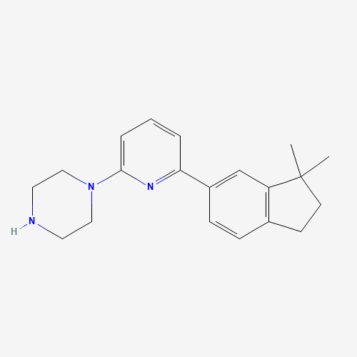 1-[6-(3,3-dimethyl-1,2-dihydroinden-5-yl)pyridin-2-yl]piperazine (CAS: 1312463-84-5) - Chemical Structure and Molecular Formula 