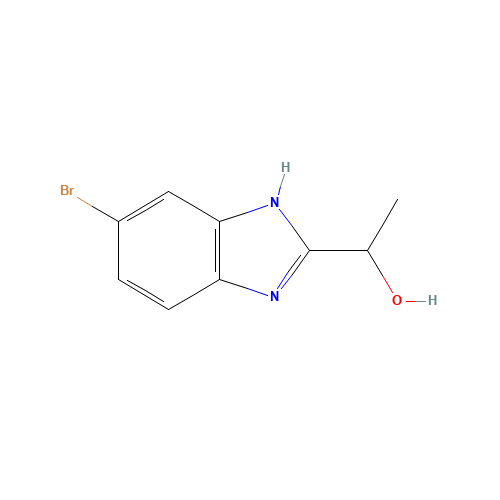 1-(6-bromo-1H-benzimidazol-2-yl)ethanol (CAS: 540516-29-8) - Chemical Structure and Molecular Formula 