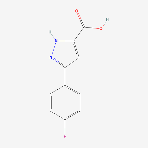3-(4-fluorophenyl)-1H-pyrazole-5-carboxylic acid (CAS: 870704-22-6) - Chemical Structure and Molecular Formula 