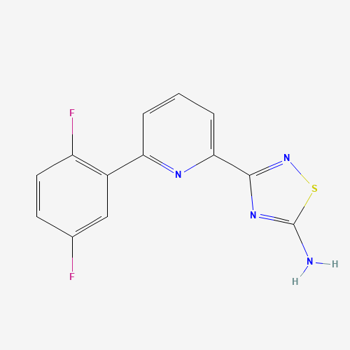 3-[6-(2,5-difluorophenyl)pyridin-2-yl]-1,2,4-thiadiazol-5-amine (CAS: 1179362-87-8) - Chemical Structure and Molecular Formula 