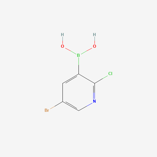 (5-bromo-2-chloropyridin-3-yl)boronic acid (CAS: 1072944-19-4) - Chemical Structure and Molecular Formula 