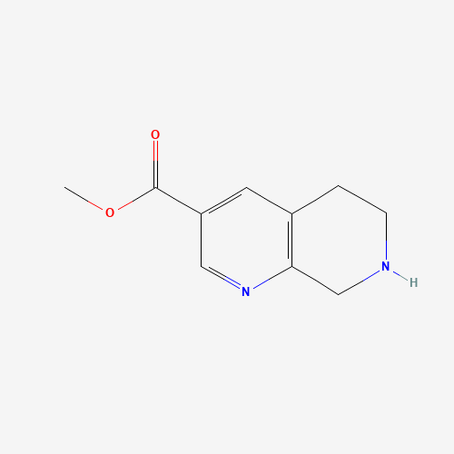 methyl 5,6,7,8-tetrahydro-1,7-naphthyridine-3-carboxylate (CAS: 1253888-80-0) - Chemical Structure and Molecular Formula 