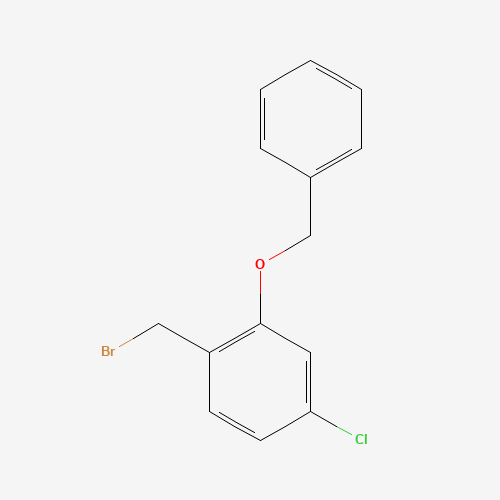 1-(bromomethyl)-4-chloro-2-phenylmethoxybenzene (CAS: 1253113-58-4) - Chemical Structure and Molecular Formula 