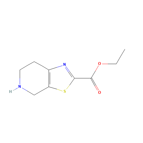 ethyl 4,5,6,7-tetrahydro-[1,3]thiazolo[5,4-c]pyridine-2-carboxylate (CAS: 1135122-10-9) - Chemical Structure and Molecular Formula 