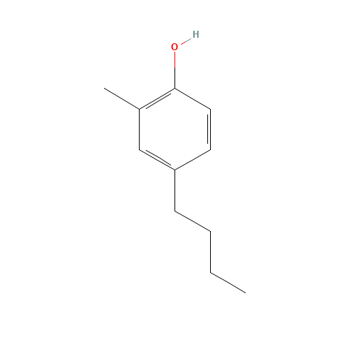 4-butyl-2-methylphenol (CAS: 17269-95-3) - Chemical Structure and Molecular Formula 