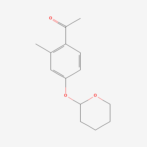 1-[2-methyl-4-(oxan-2-yloxy)phenyl]ethanone (CAS: 364333-67-5) - Chemical Structure and Molecular Formula 