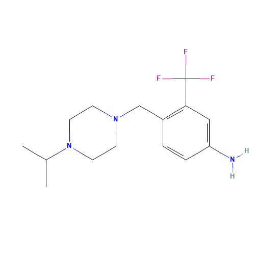 4-[(4-propan-2-ylpiperazin-1-yl)methyl]-3-(trifluoromethyl)aniline (CAS: 853297-06-0) - Related Chemical Product