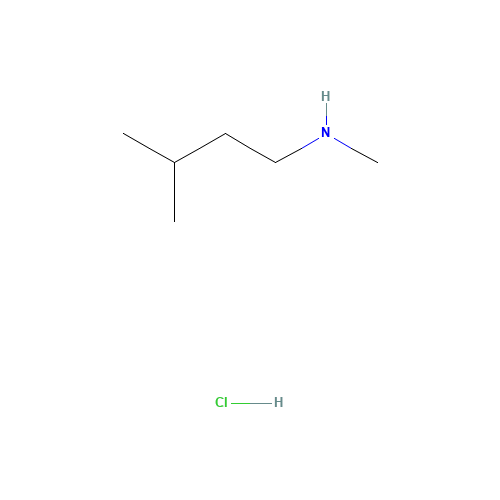 N,3-dimethylbutan-1-amine;hydrochloride (CAS: 2419-59-2) - Chemical Structure and Molecular Formula 