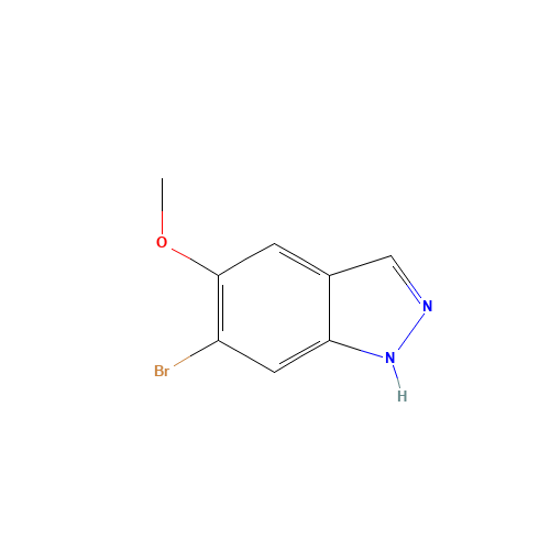 6-bromo-5-methoxy-1H-indazole (CAS: 1206800-17-0) - Chemical Structure and Molecular Formula 
