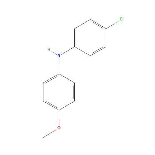 N-(4-chlorophenyl)-4-methoxyaniline (CAS: 41018-73-9) - Chemical Structure and Molecular Formula 