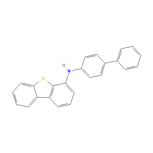 N-(4-phenylphenyl)dibenzothiophen-4-amine (CAS: 1448185-87-2) - Chemical Structure and Molecular Formula 