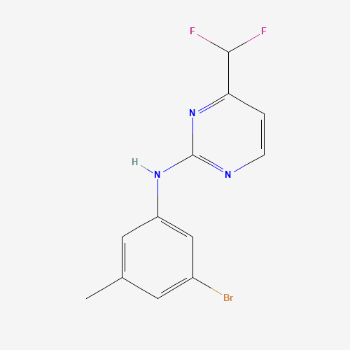 N-(3-bromo-5-methylphenyl)-4-(difluoromethyl)pyrimidin-2-amine (CAS: 1312535-50-4) - Chemical Structure and Molecular Formula 