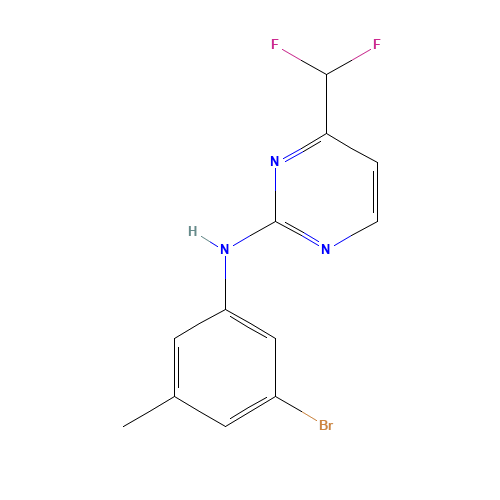 N-(3-bromo-5-methylphenyl)-4-(difluoromethyl)pyrimidin-2-amine (CAS: 1312535-50-4) - Related Chemical Product