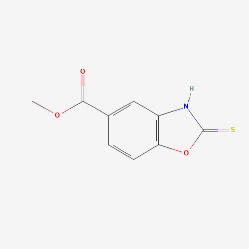 methyl 2-sulfanylidene-3H-1,3-benzoxazole-5-carboxylate (CAS: 72730-39-3) - Chemical Structure and Molecular Formula 
