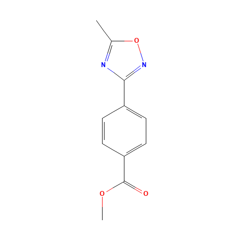methyl 4-(5-methyl-1,2,4-oxadiazol-3-yl)benzoate (CAS: 196301-94-7) - Chemical Structure and Molecular Formula 