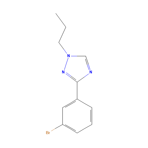 3-(3-bromophenyl)-1-propyl-1,2,4-triazole (CAS: 1314390-68-5) - Chemical Structure and Molecular Formula 