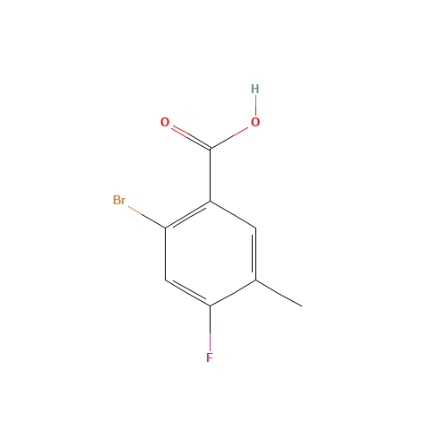 2-bromo-4-fluoro-5-methylbenzoic acid (CAS: 1003709-39-4) - Chemical Structure and Molecular Formula 