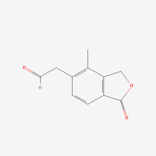 2-(4-methyl-1-oxo-3H-2-benzofuran-5-yl)acetaldehyde (CAS: 1255207-13-6) - Chemical Structure and Molecular Formula 