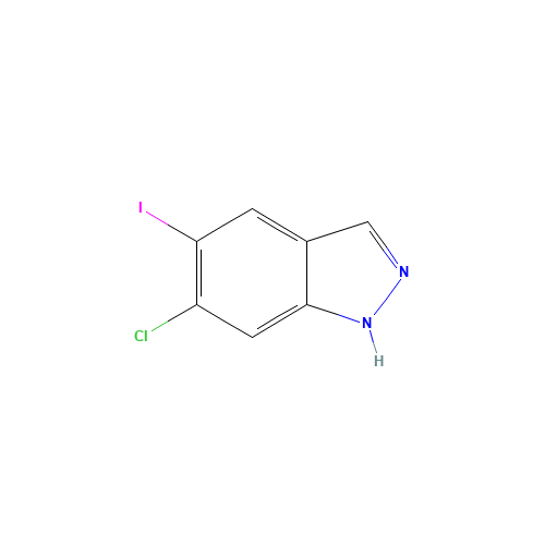 6-chloro-5-iodo-1H-indazole (CAS: 1227269-39-7) - Chemical Structure and Molecular Formula 