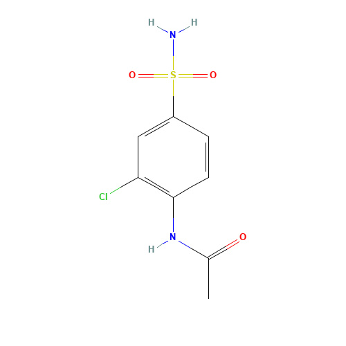 N-(2-chloro-4-sulfamoylphenyl)acetamide (CAS: 68252-72-2) - Chemical Structure and Molecular Formula 