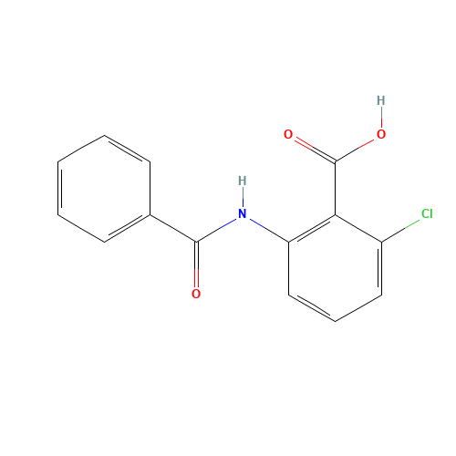 2-benzamido-6-chlorobenzoic acid (CAS: 19407-43-3) - Chemical Structure and Molecular Formula 