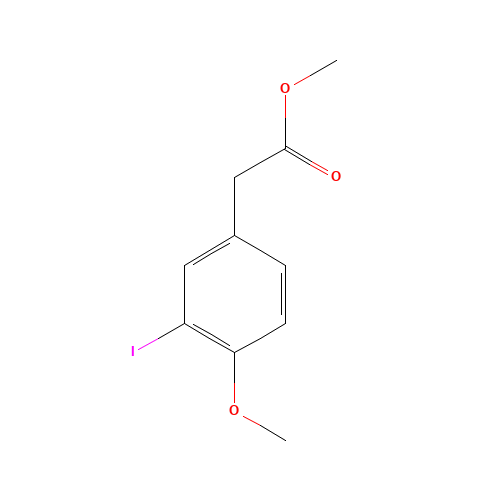 methyl 2-(3-iodo-4-methoxyphenyl)acetate (CAS: 124840-58-0) - Chemical Structure and Molecular Formula 