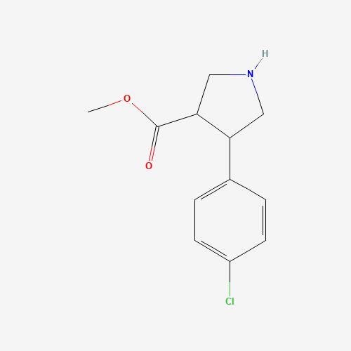 methyl 4-(4-chlorophenyl)pyrrolidine-3-carboxylate (CAS: 939758-07-3) - Chemical Structure and Molecular Formula 