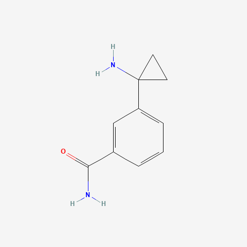 3-(1-aminocyclopropyl)benzamide (CAS: 1391110-27-2) - Chemical Structure and Molecular Formula 