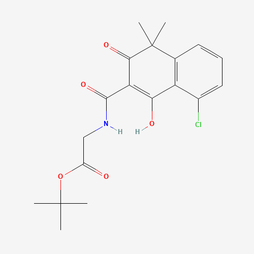 tert-butyl 2-[(8-chloro-1-hydroxy-4,4-dimethyl-3-oxonaphthalene-2-carbonyl)amino]acetate (CAS: 1035262-64-6) - Related Chemical Product