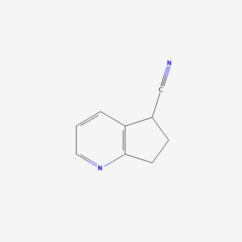 6,7-dihydro-5H-cyclopenta[b]pyridine-5-carbonitrile (CAS: 1374575-22-0) - Chemical Structure and Molecular Formula 