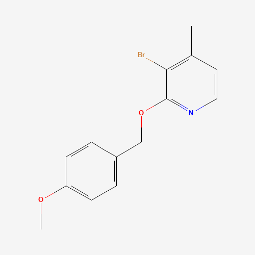 3-bromo-2-[(4-methoxyphenyl)methoxy]-4-methylpyridine (CAS: 1003312-15-9) - Chemical Structure and Molecular Formula 