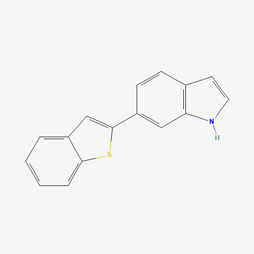 6-(1-benzothiophen-2-yl)-1H-indole (CAS: 885273-41-6) - Chemical Structure and Molecular Formula 