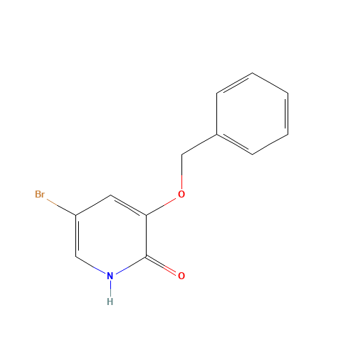 5-bromo-3-phenylmethoxy-1H-pyridin-2-one (CAS: 1333146-84-1) - Chemical Structure and Molecular Formula 