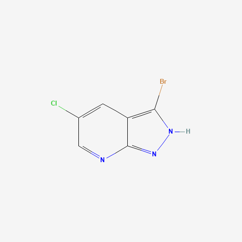 3-bromo-5-chloro-2H-pyrazolo[3,4-b]pyridine (CAS: 1245649-96-0) - Chemical Structure and Molecular Formula 