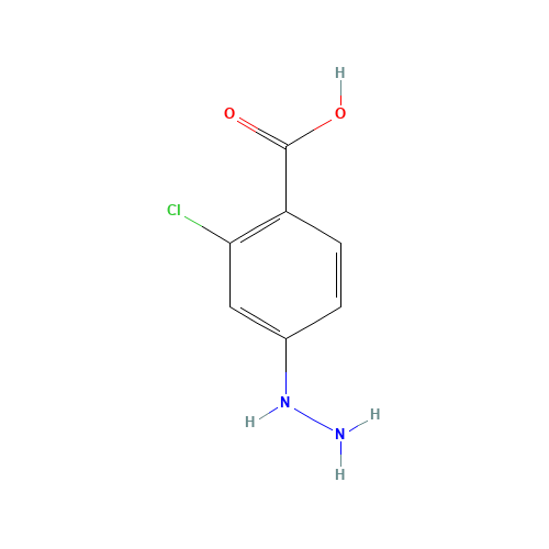 2-chloro-4-hydrazinylbenzoic acid (CAS: 700795-33-1) - Chemical Structure and Molecular Formula 