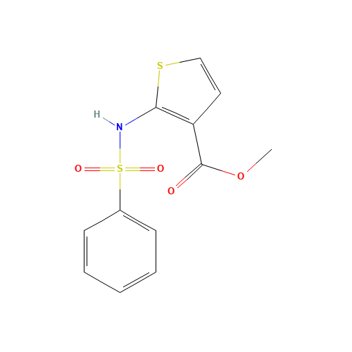 methyl 2-(benzenesulfonamido)thiophene-3-carboxylate (CAS: 338750-47-3) - Chemical Structure and Molecular Formula 