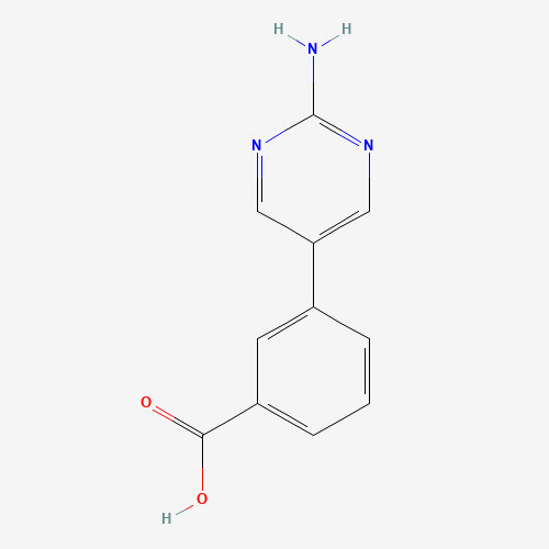 3-(2-aminopyrimidin-5-yl)benzoic acid (CAS: 914349-45-4) - Chemical Structure and Molecular Formula 