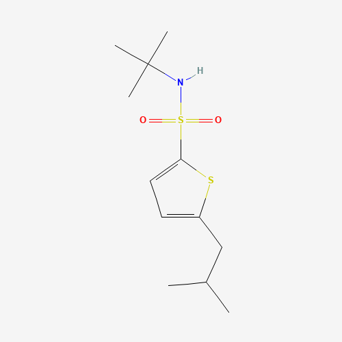 N-tert-butyl-5-(2-methylpropyl)thiophene-2-sulfonamide (CAS: 146013-28-7) - Chemical Structure and Molecular Formula 
