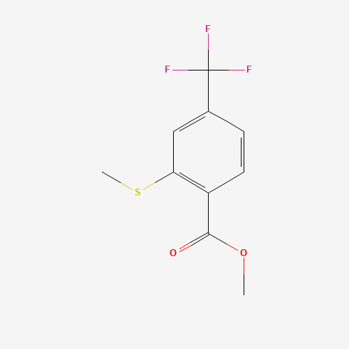 methyl 2-methylsulfanyl-4-(trifluoromethyl)benzoate (CAS: 192805-69-9) - Chemical Structure and Molecular Formula 