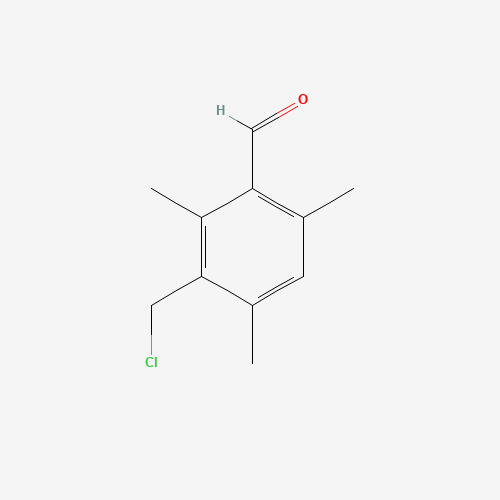3-(chloromethyl)-2,4,6-trimethylbenzaldehyde (CAS: 105041-52-9) - Chemical Structure and Molecular Formula 