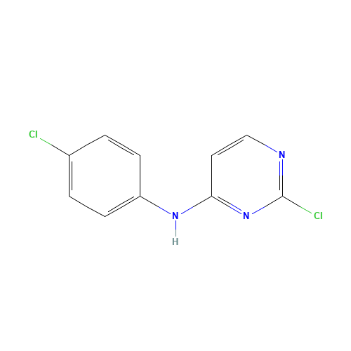2-chloro-N-(4-chlorophenyl)pyrimidin-4-amine (CAS: 260045-63-4) - Chemical Structure and Molecular Formula 