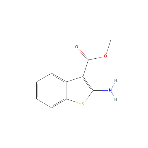 methyl 2-amino-1-benzothiophene-3-carboxylate (CAS: 92539-88-3) - Chemical Structure and Molecular Formula 