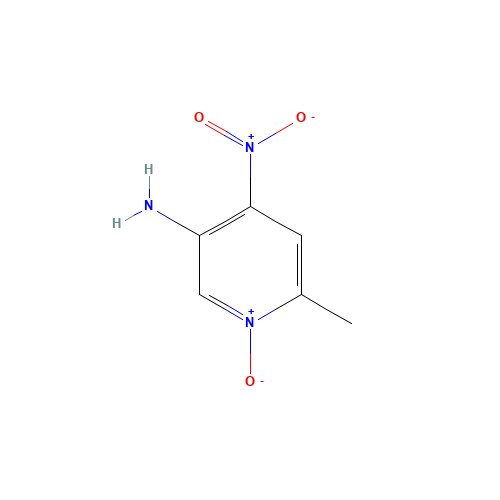 6-methyl-4-nitro-1-oxidopyridin-1-ium-3-amine (CAS: 1232431-33-2) - Chemical Structure and Molecular Formula 