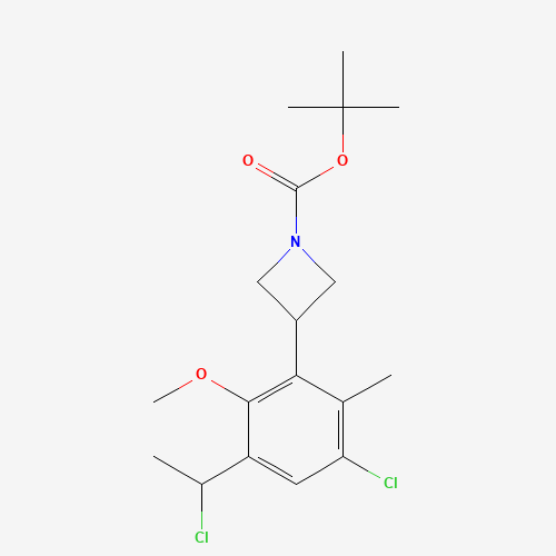 tert-butyl 3-[5-chloro-3-(1-chloroethyl)-2-methoxy-6-methylphenyl]azetidine-1-carboxylate (CAS: 1426699-08-2) - Related Chemical Product